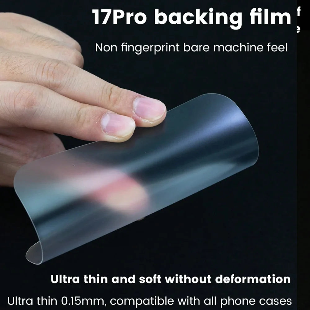 NNBILI 2pcs/Set Matte Base Lens Film + Matte PET Back Film For IPhone 18 Pro Max 18 Pro Max Phone Accessories Minimalist Design