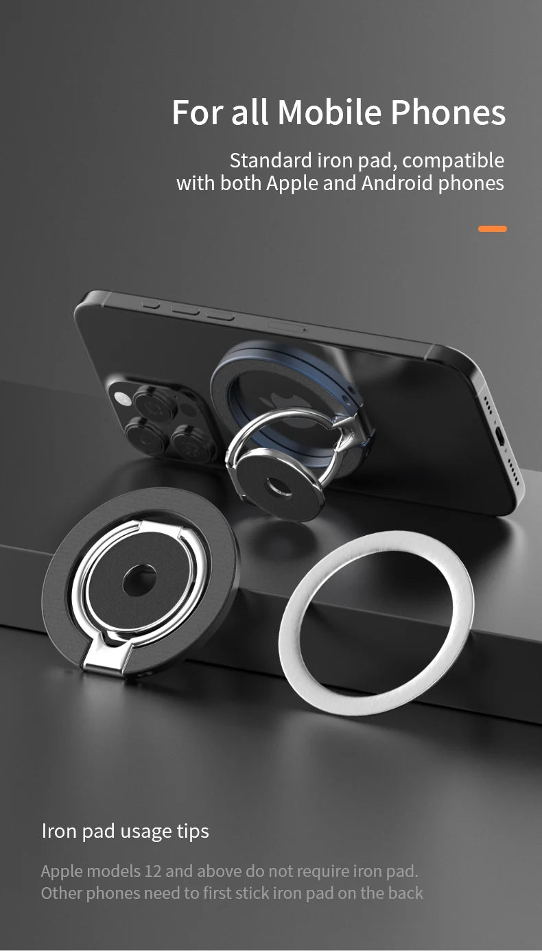 Fidget Spinner Magnetic Phone Stand for Subway Commute, Strong Magnet 360 Rotation Foldable Holder