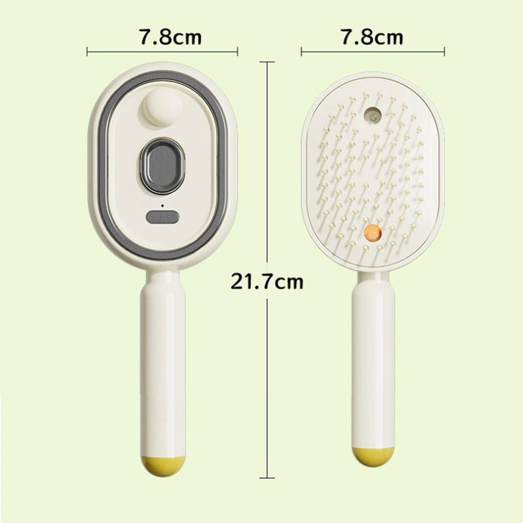 Electric Spray 3 In 1 Massage Comb, Rechargeable Self Cleaning Steam Oil Brush Anti Static Detangling Air Cushion Scalp Care