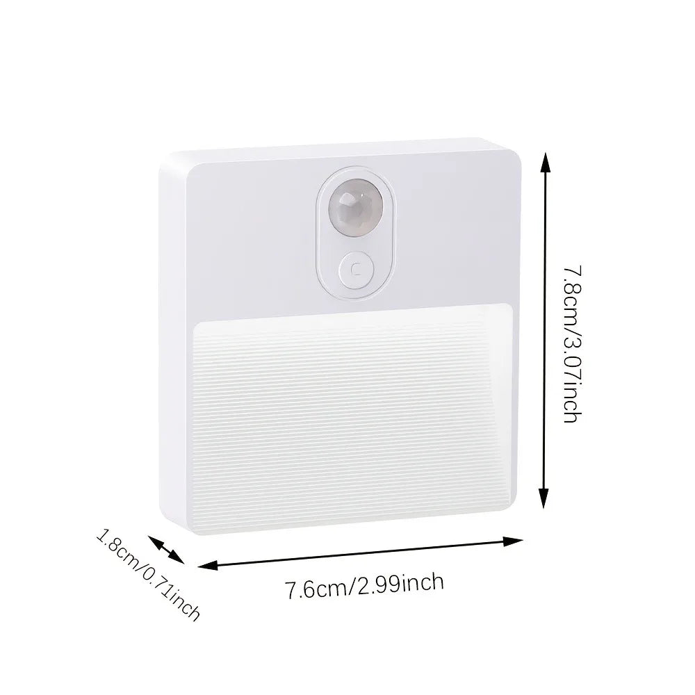 1pcs/2pc RGB Motion Sensor Night Light, USB Rechargeable LED Wall Light, Wireless Magnetic Cabinet Light, Suitable for Bedrooms