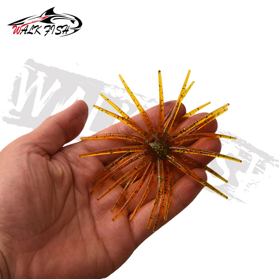 WALK FISH 3Pcs 10cm 9g TPE Sea Urchin Soft Bait Silicone Fishing Lures for Bream Mandarin Tilapia Trout Sea Bass