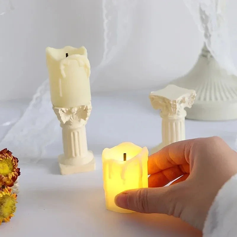 Candle LED Flameless Battery Night Light with Realistic Flames Christmas Holiday Wedding Home Decor Flameless Night Lamp